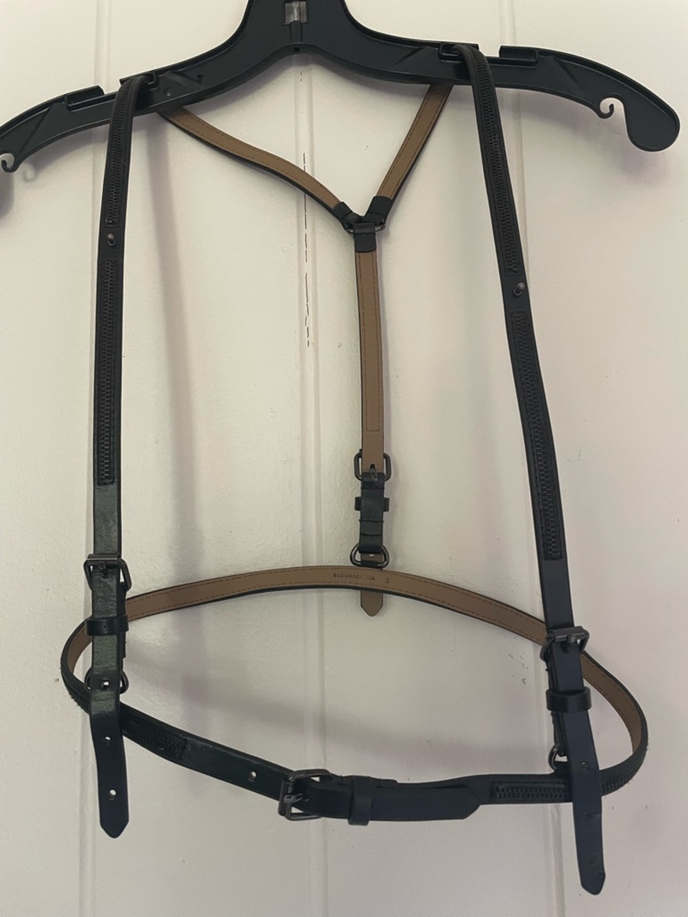 BCBG Leather harness - Black leather size small Collectors piece!